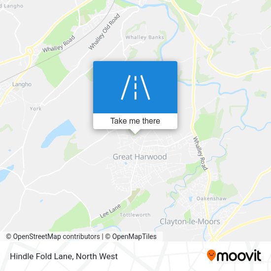 Hindle Fold Lane map