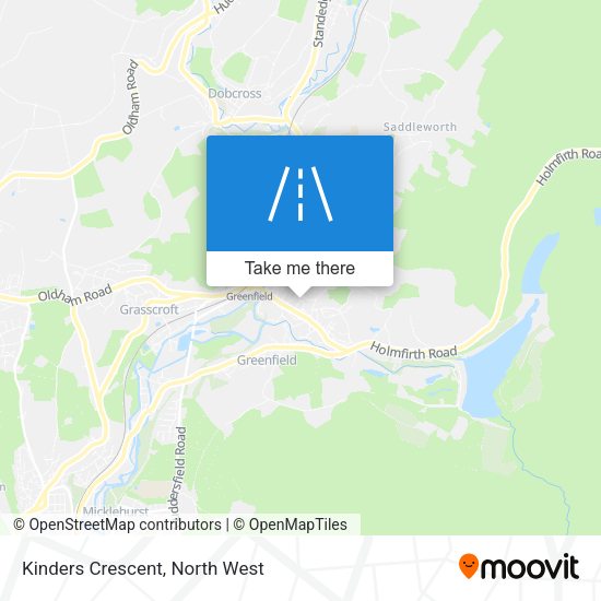 Kinders Crescent map