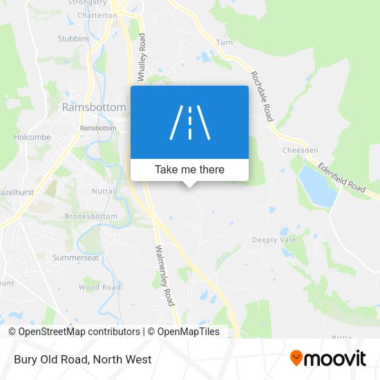 Bury Old Road map