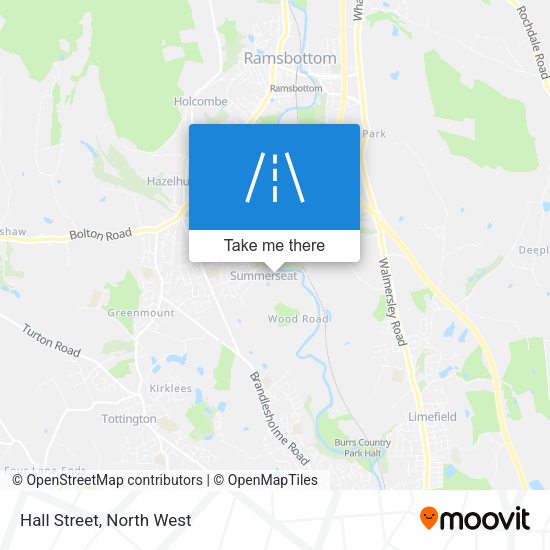 Hall Street map