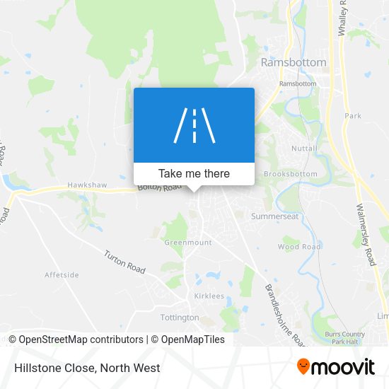 Hillstone Close map