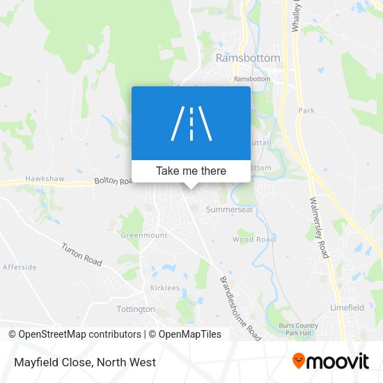 Mayfield Close map