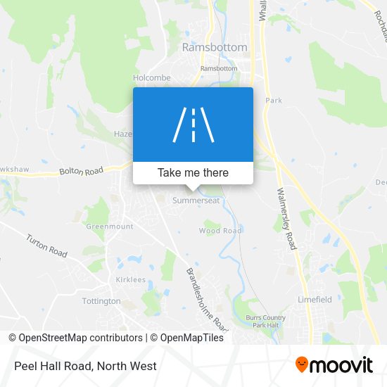 Peel Hall Road map