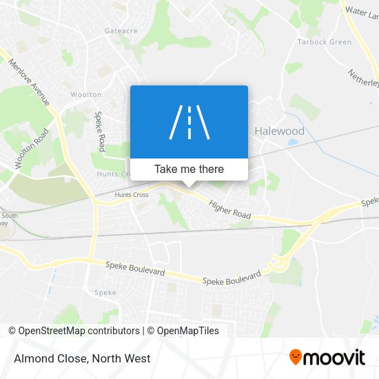 Almond Close map