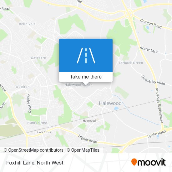 Foxhill Lane map