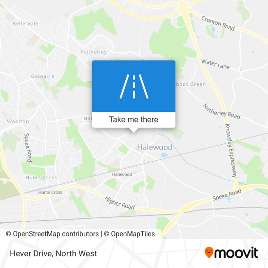Hever Drive map