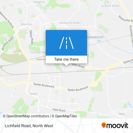 Lichfield Road map