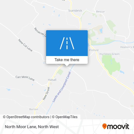 North Moor Lane map