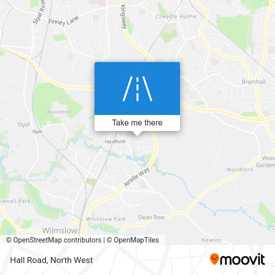 Hall Road map