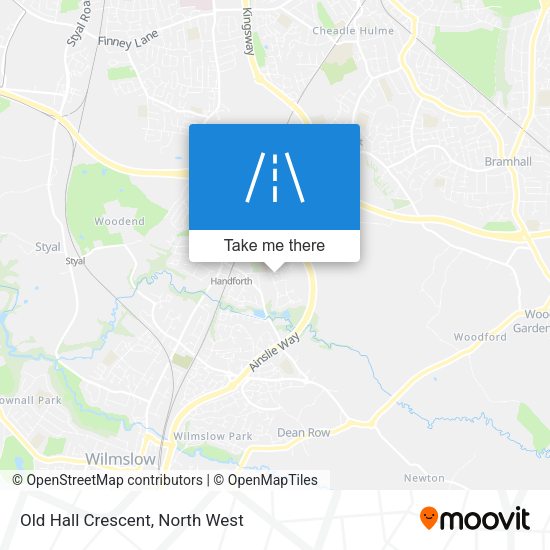 Old Hall Crescent map