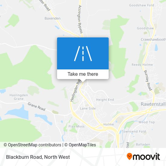 Blackburn Road map
