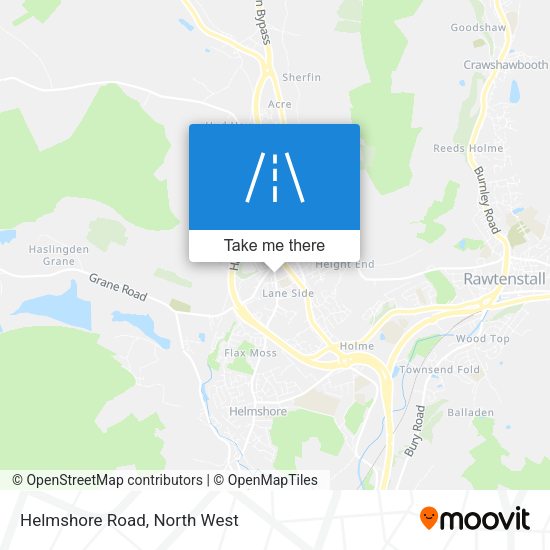 Helmshore Road map