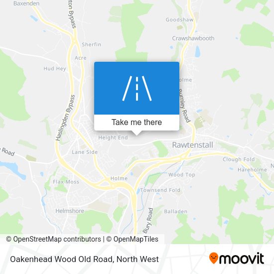 Oakenhead Wood Old Road map
