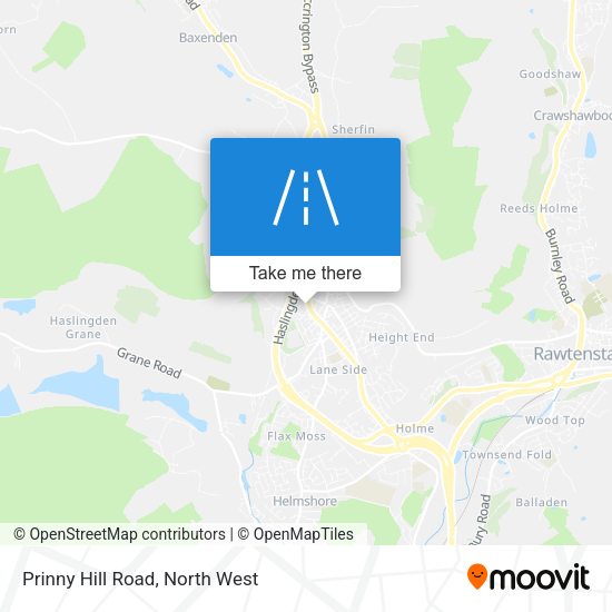 Prinny Hill Road map