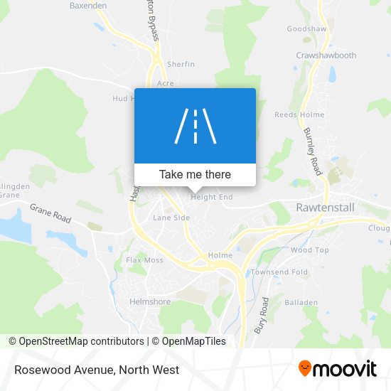 Rosewood Avenue map