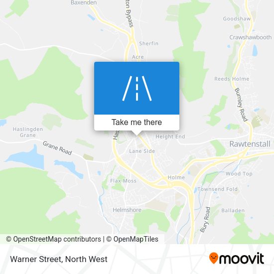 Warner Street map