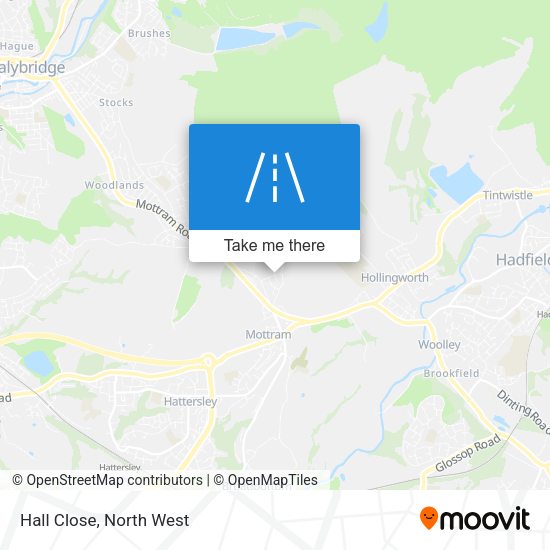 Hall Close map
