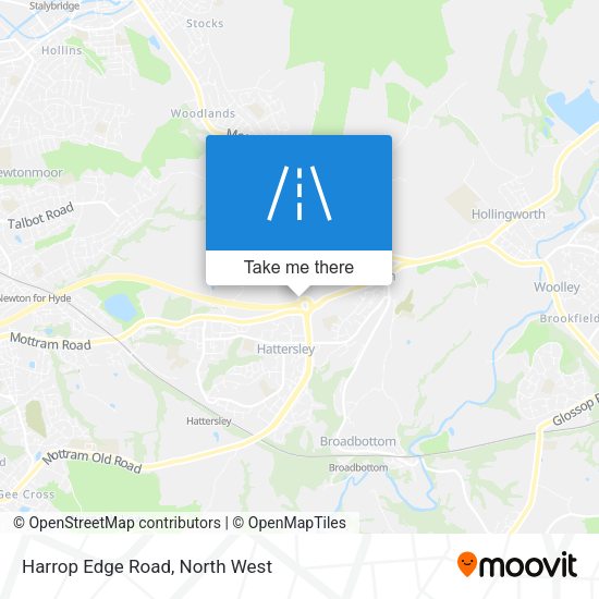 Harrop Edge Road map