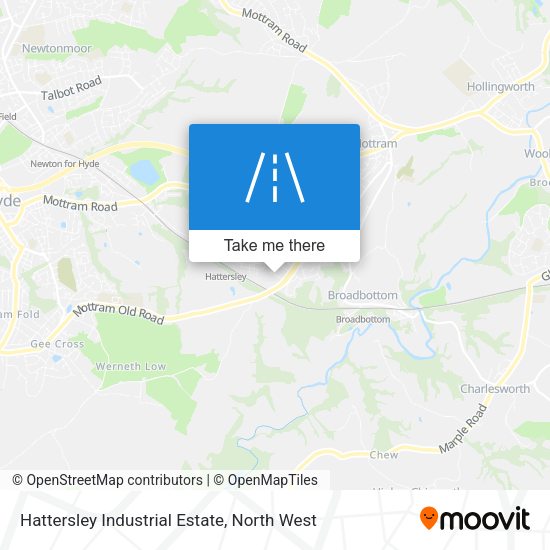 Hattersley Industrial Estate map