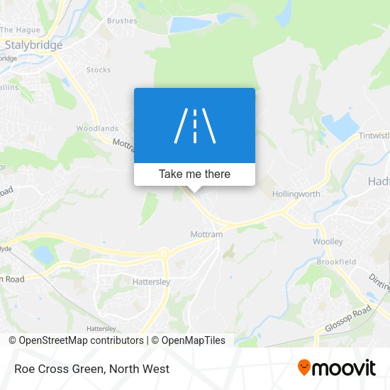 Roe Cross Green map