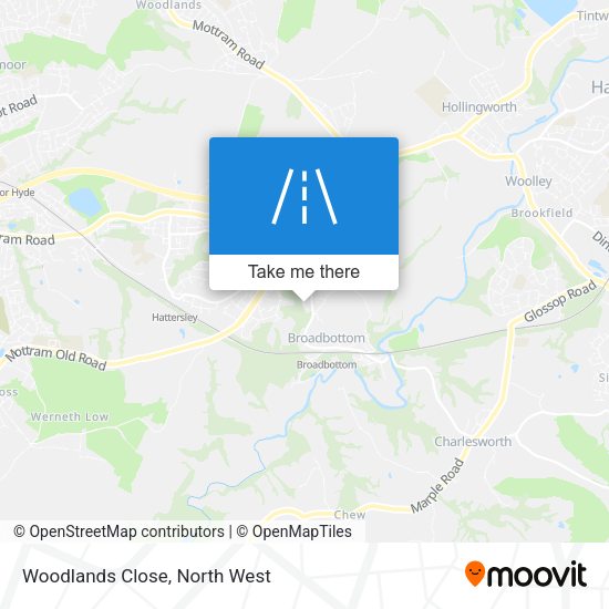 Woodlands Close map