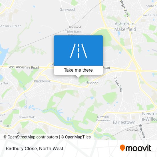 Badbury Close map