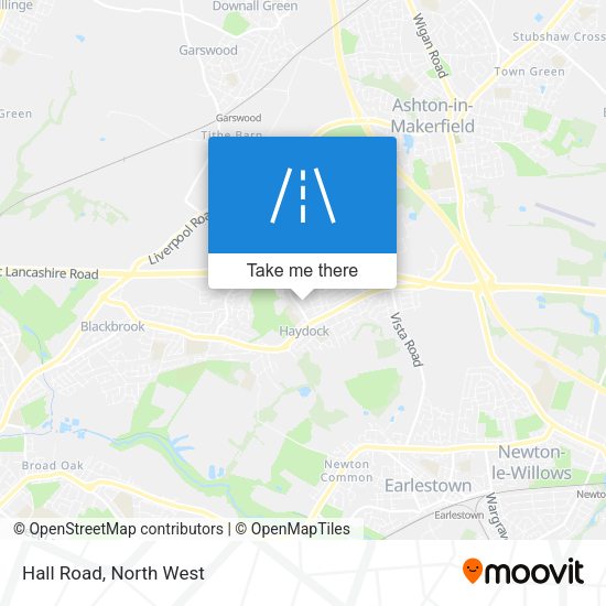 Hall Road map