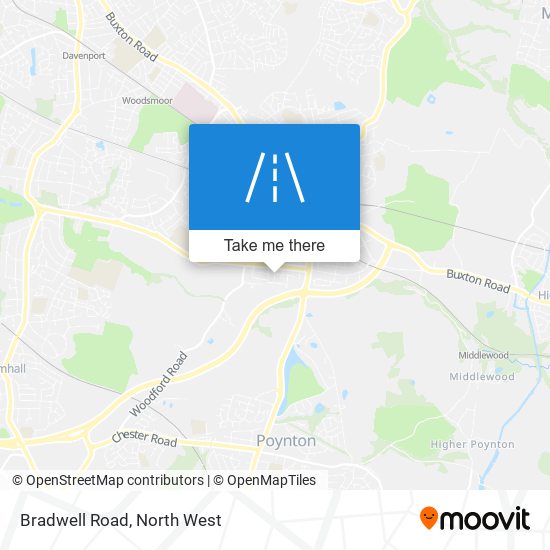 Bradwell Road map