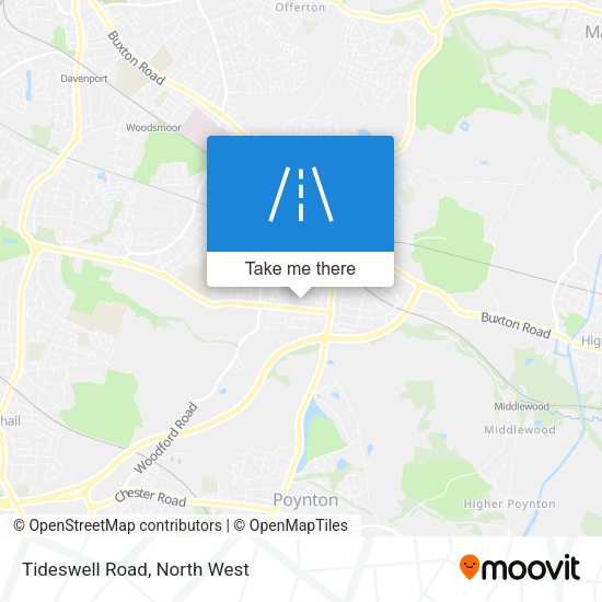 Tideswell Road map