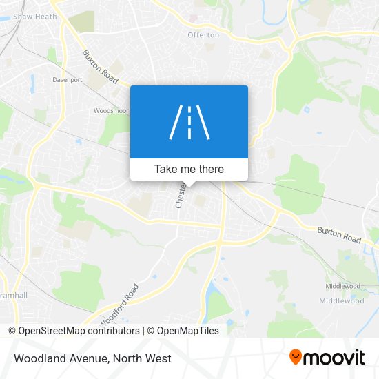 Woodland Avenue map