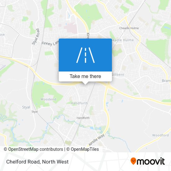 Chelford Road map