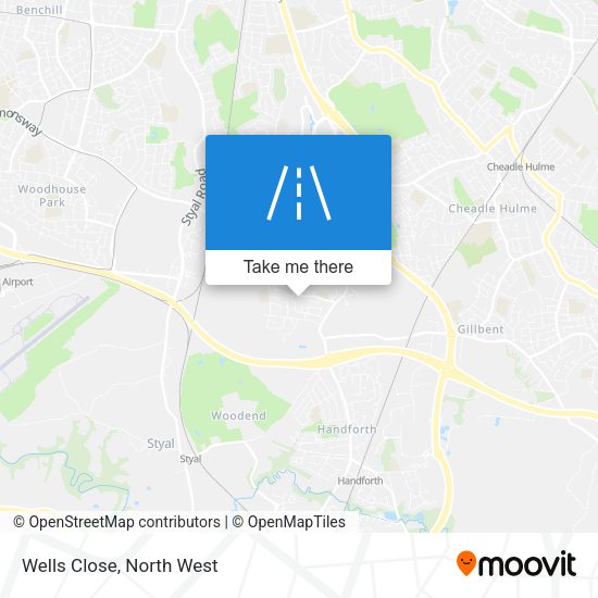 Wells Close map