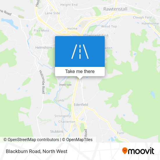 Blackburn Road map