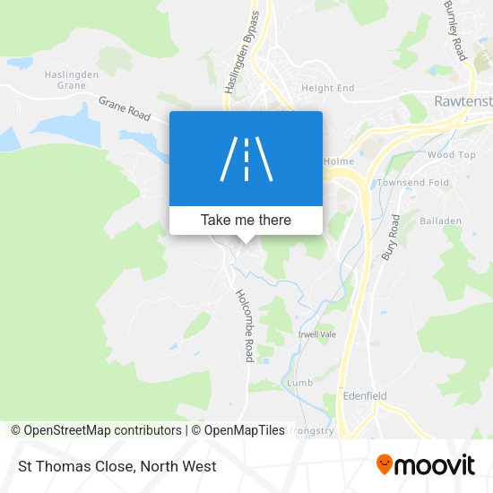 St Thomas Close map