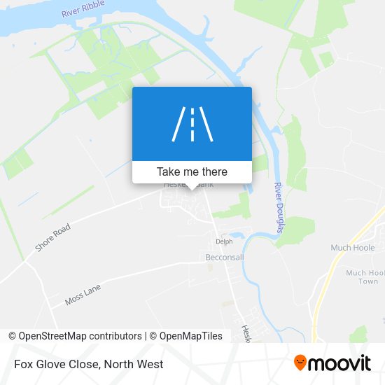 Fox Glove Close map
