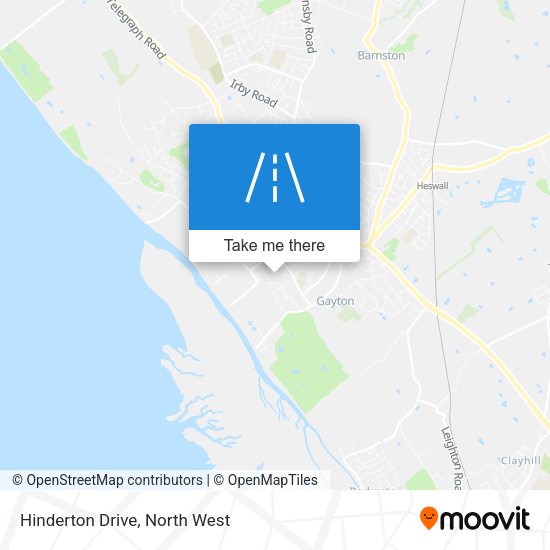 Hinderton Drive map