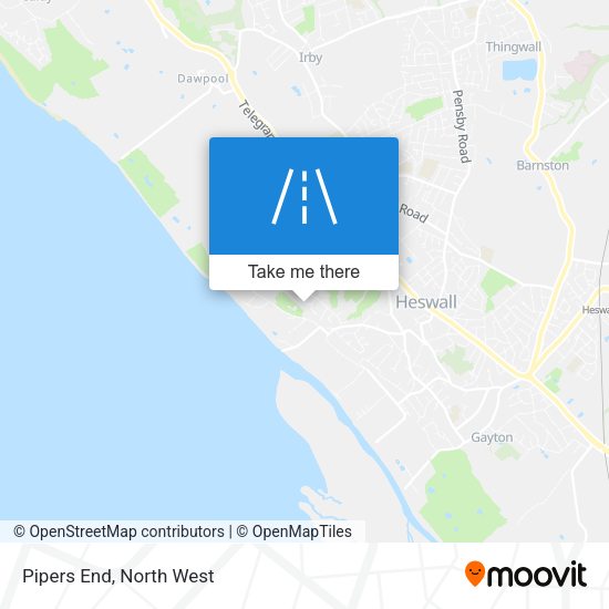 Pipers End map