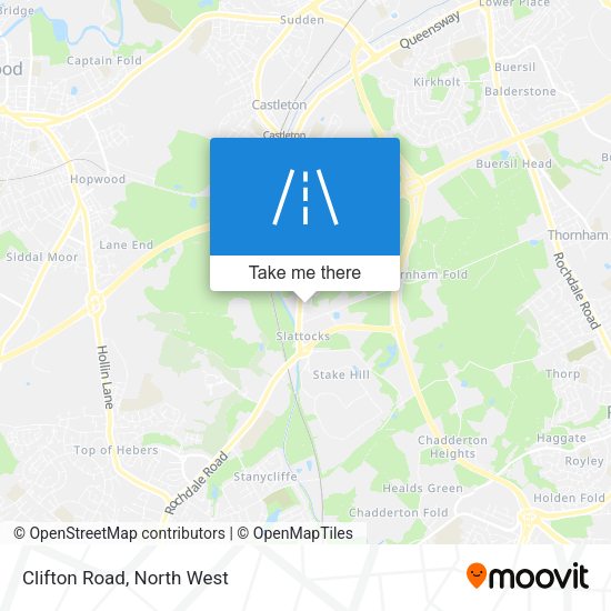 Clifton Road map