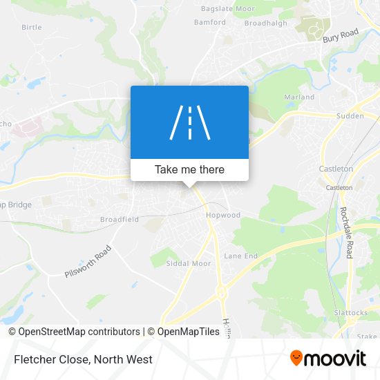 Fletcher Close map