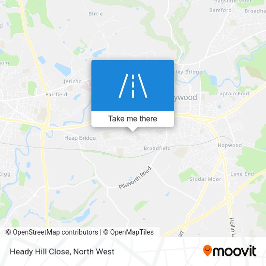 Heady Hill Close map