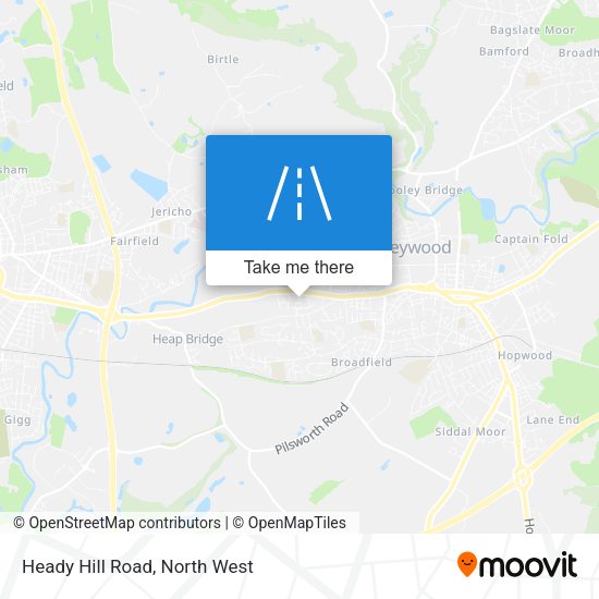 Heady Hill Road map