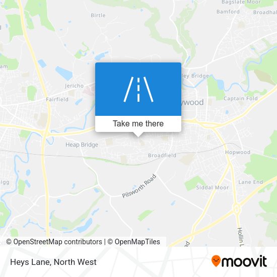 Heys Lane map