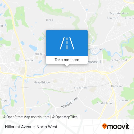 Hillcrest Avenue map