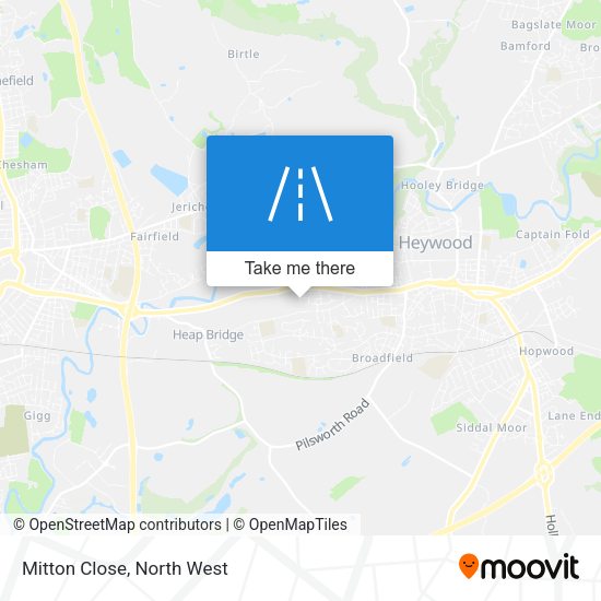 Mitton Close map