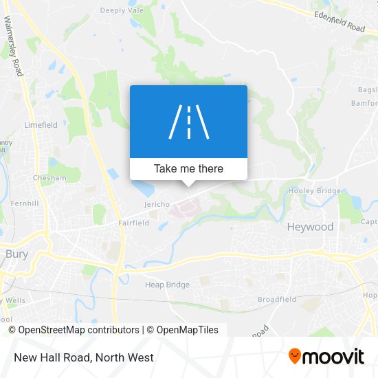 New Hall Road map