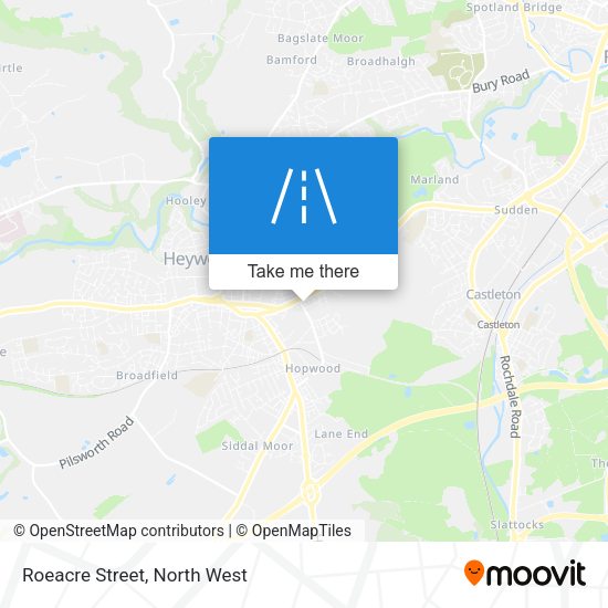 Roeacre Street map