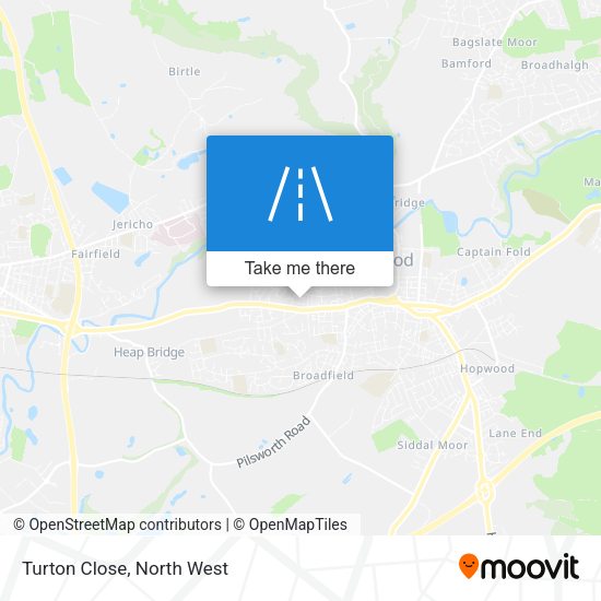 Turton Close map