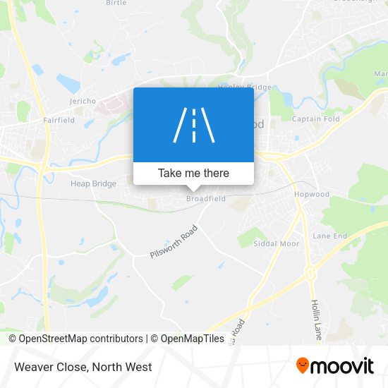 Weaver Close map