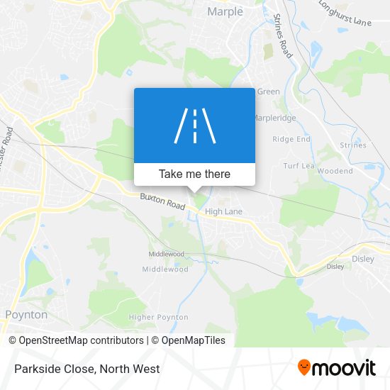 Parkside Close map