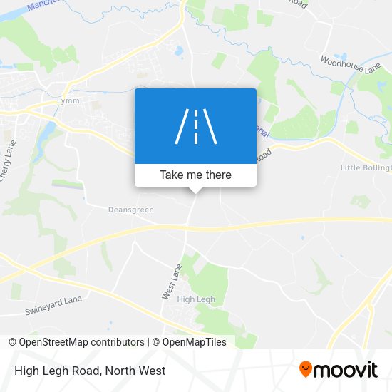 High Legh Road map